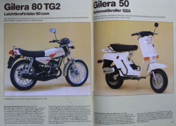 Vespa Fahrzeuge und Zubehör 1985 Motorradprospekt (9147)